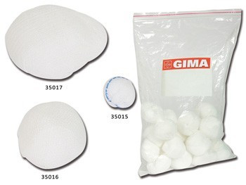 Tampone di garza in puro cotone idrofilo Ø 15 mm, confezione da 1000 pezzi (10 buste da 100) Tampone di garza in puro cotone idrofilo Ø 15 mm, confezione da 1000 pezzi (10 buste da 100)