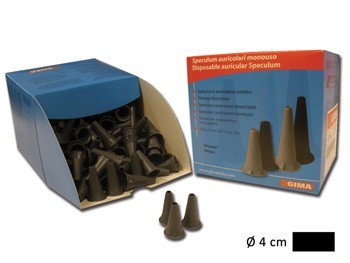 Mini speculum auricolare monouso, Ø 2,5 mm, colore grigio, confezione 250 pezzi