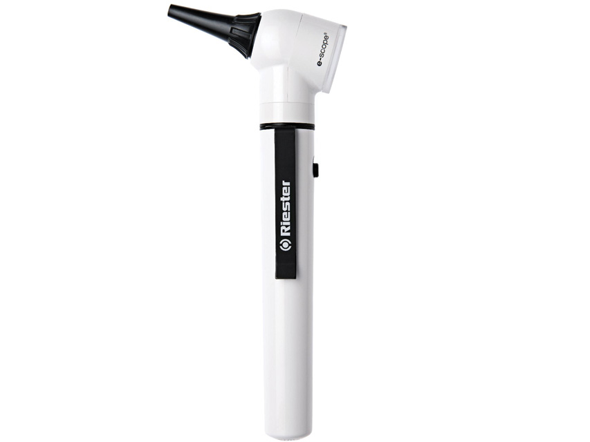 31552 Otoscopio Riester E-SCOPE® - F.O. - LED 3,7V - Bianco in valigetta rigida