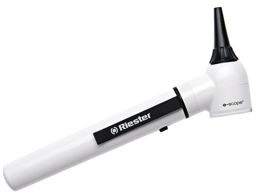 31552_a Otoscopio Riester E-SCOPE® - F.O. - LED 3,7V - Bianco in valigetta rigida