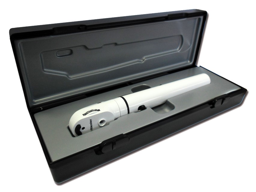 31557 OFTALMOSCOPIO RIESTER E-SCOPE® - F.O. - LED 3,7 V - BIANCO - IN VALIGETTA RIGIDA