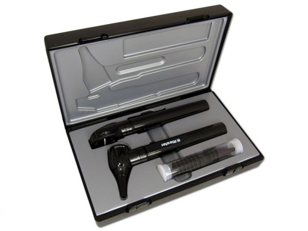 KIT DIAGNOSTICO RIESTER E-SCOPE® - NERO Set oto-oftalmoscopio, LED 3,7V in valigetta rigida.