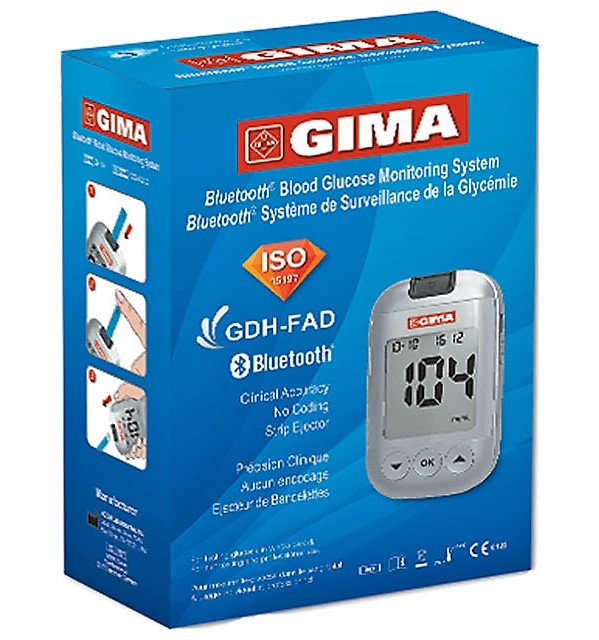 24114_b TORINOMED - KIT COMPLETO GLUCOMETRO GIMA Bluetooth mg/dl