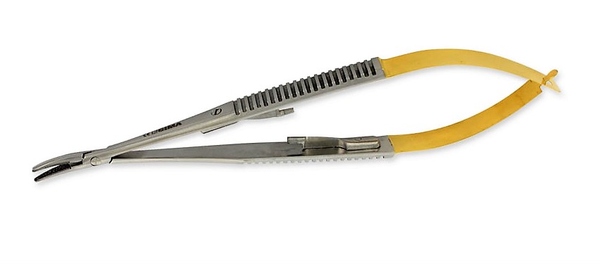 26555 TORINOMED - PORTA AGHI CASTROVIEJO C.T. CURVO - 14 cm. - punte zigrinate