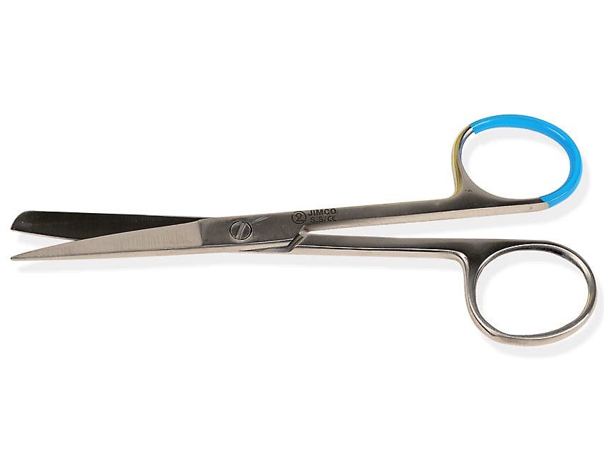 38801 TORINOMED - FORBICI CHIRURGICHE STERILI punte alterne - rette - 13 cm. - GIMA - conf. da 25 pz. sterili