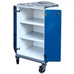 TORINOMED - CARRELLI BIANCHERIA PULITA 2 ANTE Carrello biancheria pulita - piccolo Dimensioni: 670 x 640 x h. 1280 (mm)