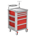 CARRELLO EMERGENZA COMPACT KART - rosso - TORINOMED