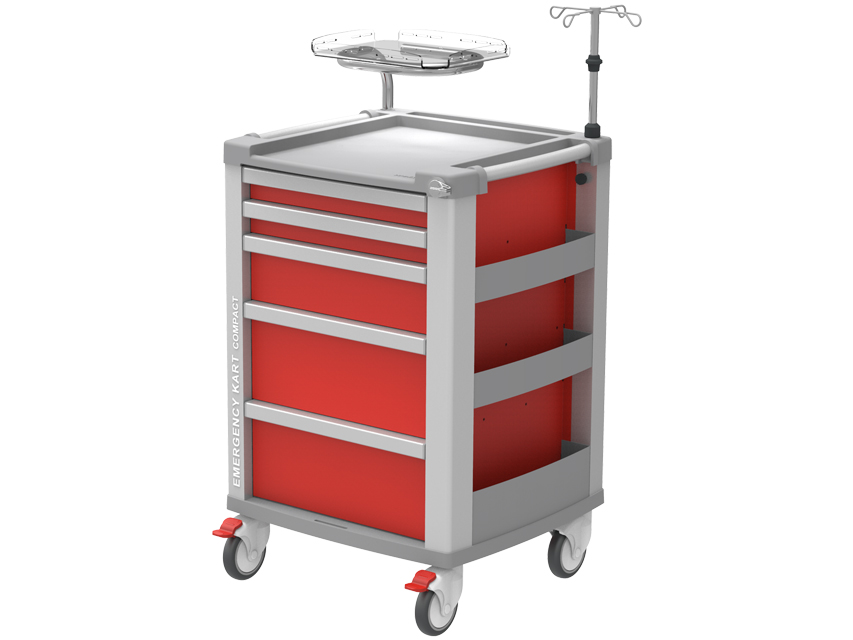 CARRELLO EMERGENZA COMPACT KART - rosso_A CARRELLO EMERGENZA COMPACT KART - rosso