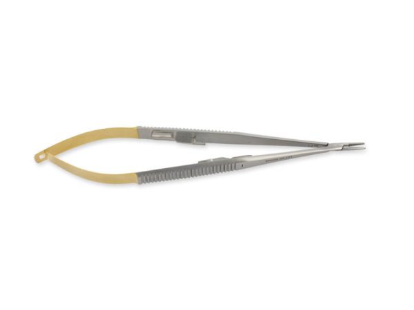 PORTA AGHI CASTROVIEJO C.T. RETTO - 14 cm - punte zigrinate PORTA AGHI CASTROVIEJO C.T. RETTO - 14 cm - punte zigrinate - TORINOMED