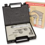 34305 TORINOMED - SET LARINGO PEDIATRICO STANDARD RICARICABILI (MANICO + LAME) • (3 lame MILLER 0-1, Mc INTOSH 0)