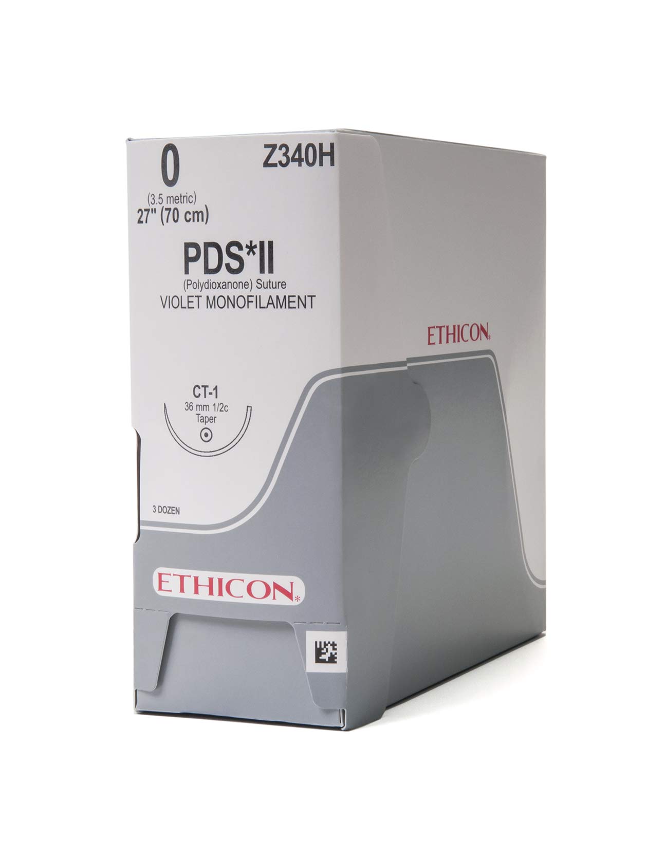 PDS II  0  – Z340H – ETHICON monofilamento – 1/2 - ago: CT-1  36 mm. - 70 cm. filo - conf. 36 pz.