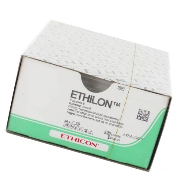 ETHILON 3/0 – 1669H – ETHICON monofilamento – 3/8 – ago: PS-2 19 mm. – 45 cm. filo – conf. 36 pz.