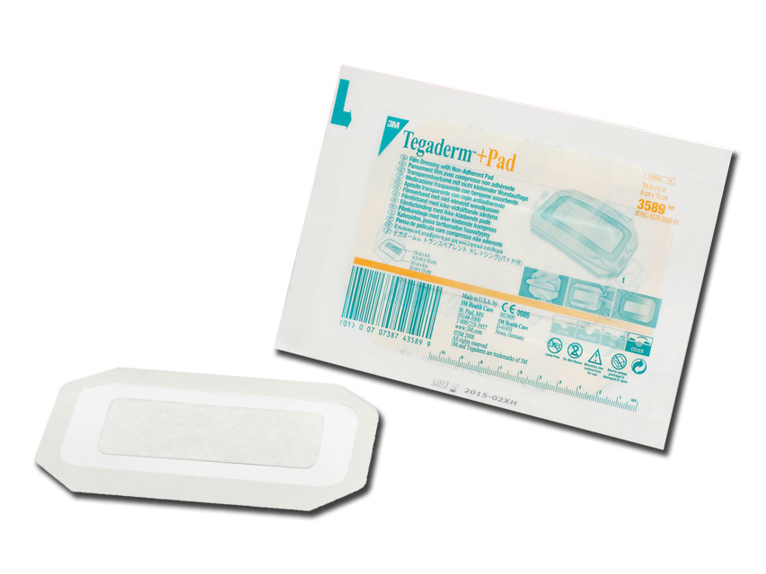 34897 Medicazione 3M TEGADERM™ - PAD 9 x 15 cm. - sterile - Pellicola trasparente - cf. 25 pz.