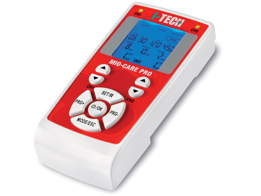 28377 TENS MIO-CARE PRO - 2 canali - 63 programmi (14 medicali + 15 beauty + 21 fitness + 13 memorie libere)