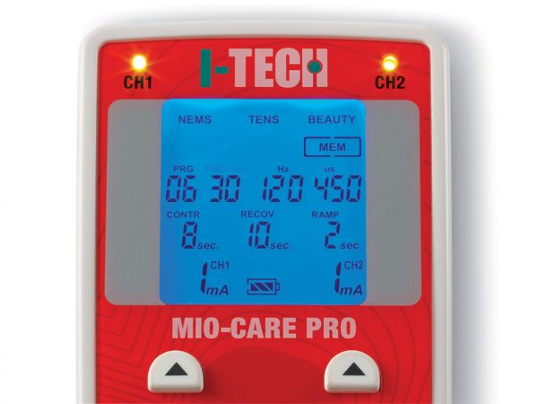 28377_a TENS MIO-CARE PRO - 2 canali - 63 programmi (14 medicali + 15 beauty + 21 fitness + 13 memorie libere)