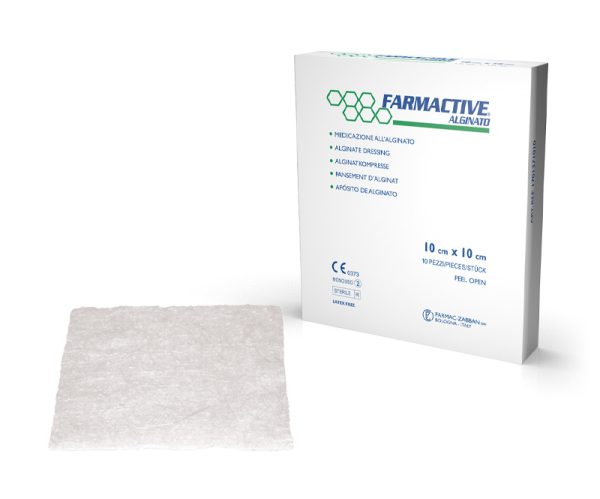 Farmactive® alginato - Medicazione all’alginato - 10 x 10 cm. – box 10 pz.