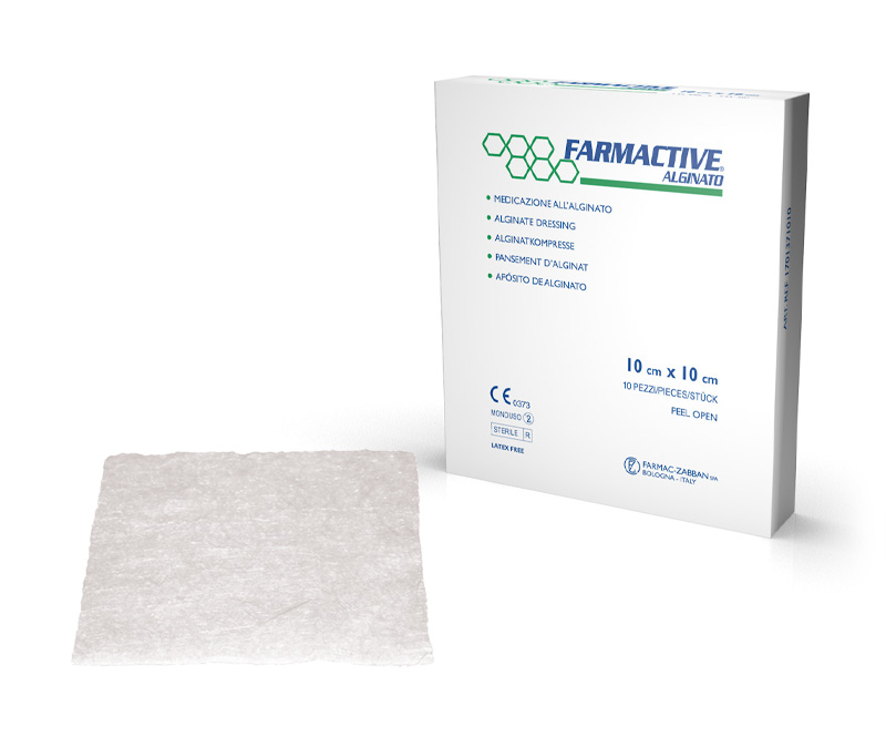 Farmactive® alginato - Medicazione all’alginato - 10 x 10 cm. – box 10 pz.