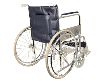 TORINOMED_CARROZZINA PIEGHEVOLE STANDARD_27709_a CARROZZINA PIEGHEVOLE STANDARD - seduta 46 cm. - tessuto blu