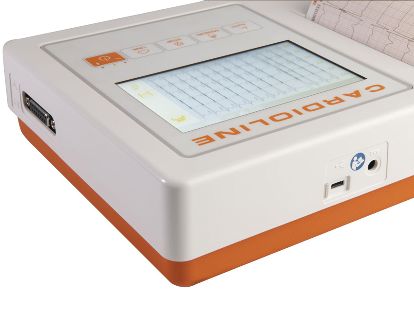 CARDIOLINE ECG100L BASIC - schermo a colori touch da 5 POLLICI- ATTACCO USB CARDIOLINE ECG 100L BASIC A 12 DERIVAZIONI - schermo a colori touch da 5"