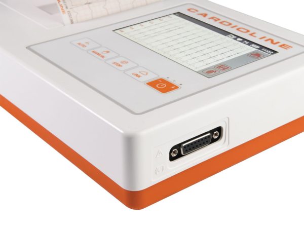 CARDIOLINE ECG100L FULL (Glasgow + EsayApp) - schermo a colori touch da 5 pollici - attacco laterale CARDIOLINE ECG 100L FULL (Glasgow + EsayApp) A 12 DERIVAZIONI- schermo a colori touch da 5"