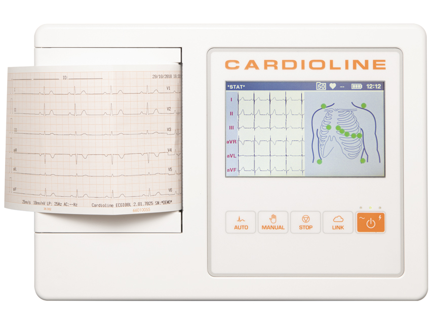 CARDIOLINE ECG100L GLASGOW - schermo a colori touch da 5 pollici CARDIOLINE ECG100L GLASGOW - schermo a colori touch da 5 pollici - TORINOMED