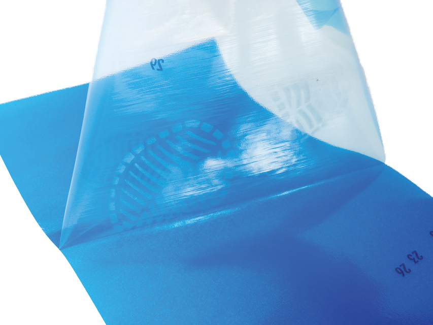 TAPPETINO DECONTAMINANTE BLU-FOGLIO SPORCO TAPPETINO DECONTAMINANTE ANTIBATTERICO BLU 45x90cm - 30 strati - conf. 5 pz.