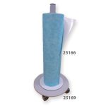 CARRELLO PER ROTOLI ASSORBENTI CON ROTOLO INSERITO ALL'INTERNO CARRELLO PER ROTOLI ASSORBENTI