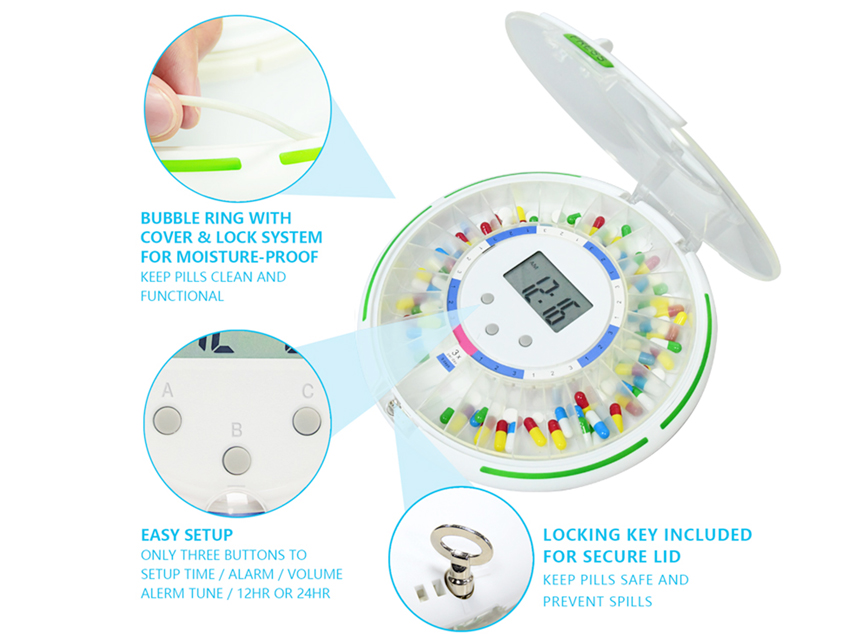 PORTAPILLOLE con Bluetooth-indicazioni PORTAPILLOLE con Bluetooth
