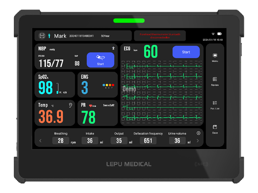 MONITOR SEGNI VITALI AIVIEW VS TABLET MONITOR SEGNI VITALI AIVIEW VS TABLET - TORINOMED