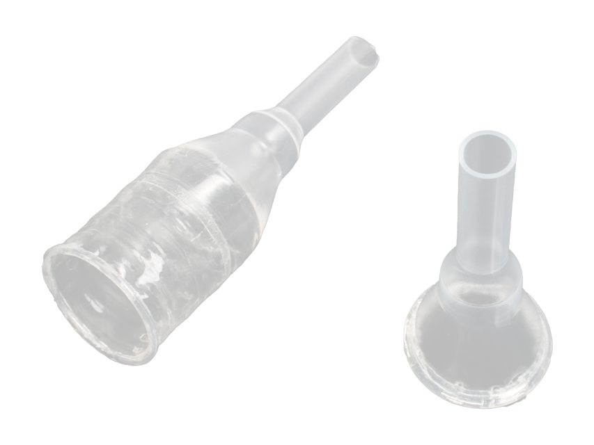CATETERE ESTERNO UOMO con vassoio - silicone - varie misure-1 CATETERE ESTERNO UOMO con vassoio - silicone - cf 30 pz