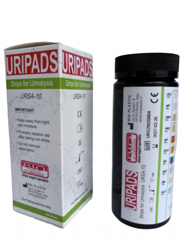 URIPADS STRISCE URINE 10 PARAMETR-1I STRISCE URINA URIPADS - 10 PARAMETRI - CF 100