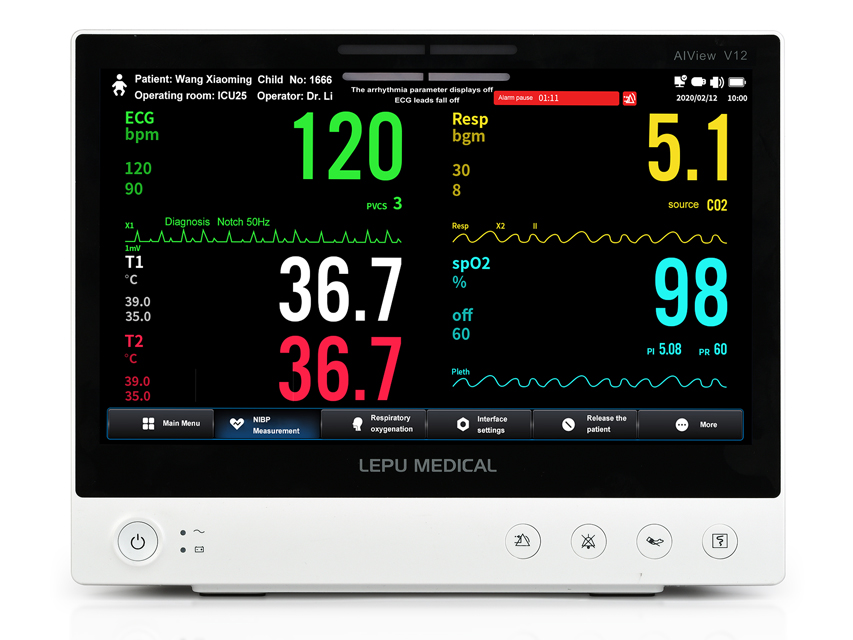 MONITOR PAZIENTE AIVIEW V10-SCHERMO MONITOR PAZIENTE AIVIEW V10